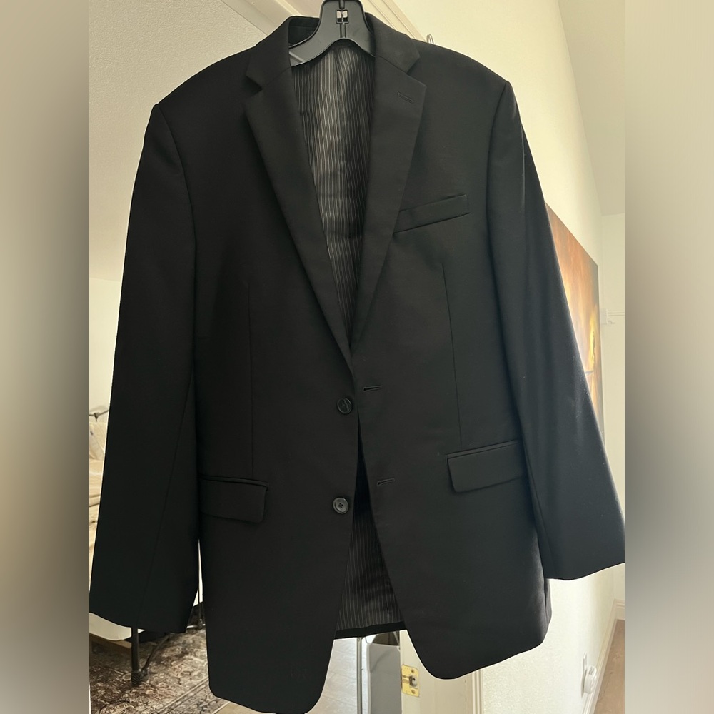 Calvin Klein mens 100% wool slim fit suit - Jacket 38L Pants 34x34